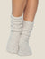 Barefoot Dreams Accessories Stone/White / O/S Cozychic Heathered Socks in Stone & White