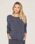 Barefoot Dreams Clothing Cozychic Ultra Light Slouchy Pullover in Pacific Blue