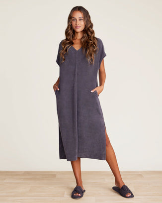 Barefoot Dreams Clothing Cozyterry Caftan in Carbon