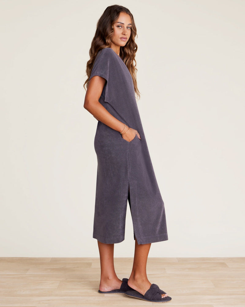 Barefoot Dreams Clothing Cozyterry Caftan in Carbon