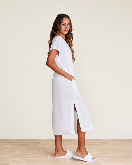 Barefoot Dreams Clothing Cozyterry Caftan in Sea Salt