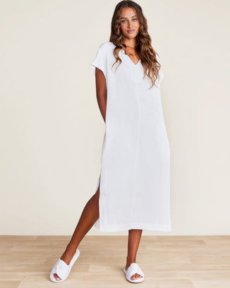 Barefoot Dreams Clothing Cozyterry Caftan in Sea Salt