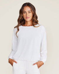 Barefoot Dreams Cozyterry Dolman Pullover in Sea Salt 
