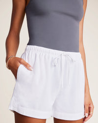 Barefoot Dreams Clothing Cozyterry Shorts in Sea Salt