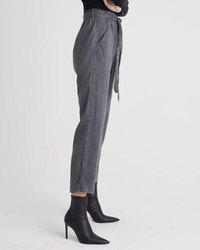 Bella Dahl Clothing Belted Patch Pocket Trouser in Smoke Stack