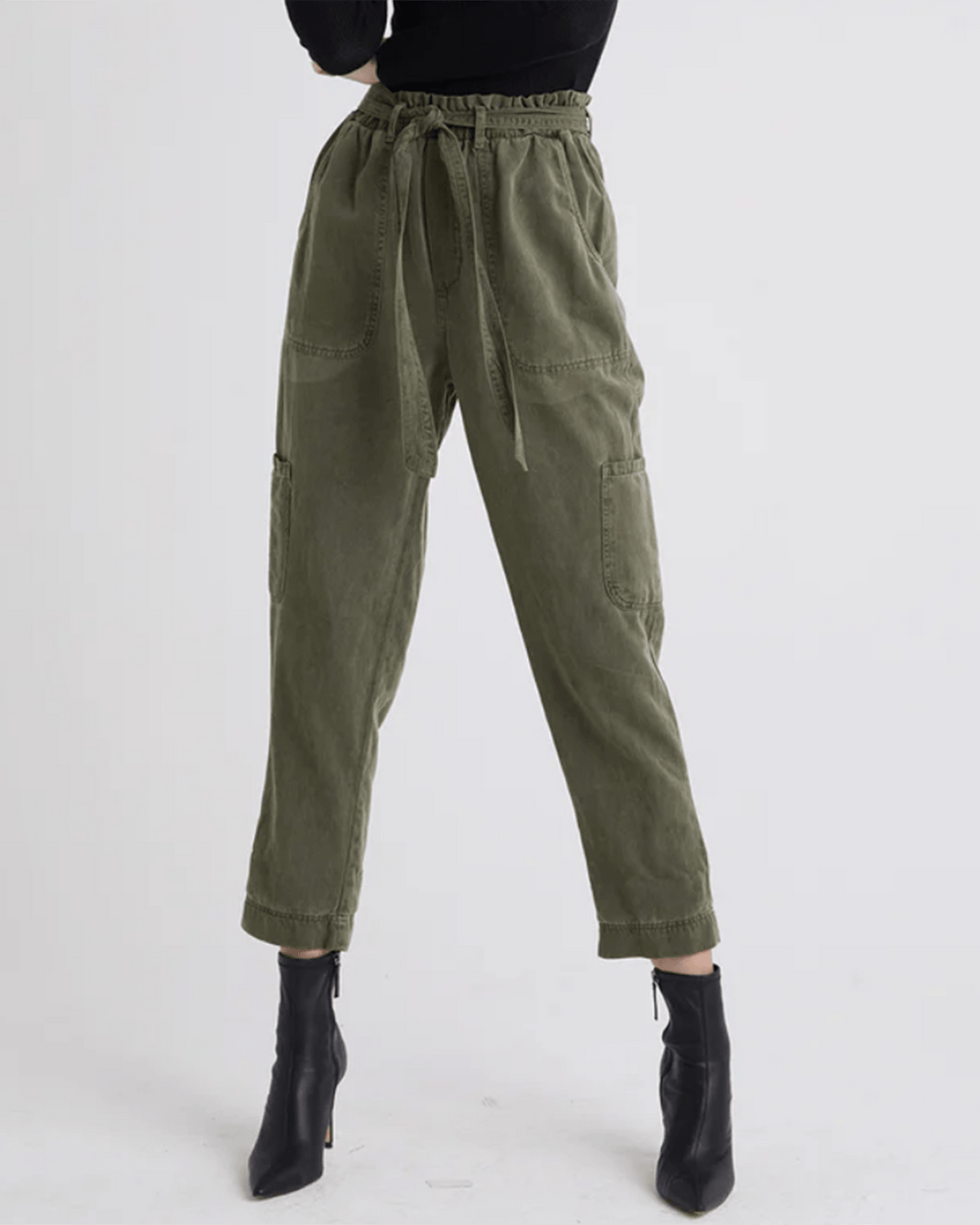 Bella Dahl Clothing Bianca High Waisted Patch Pocket Trouser in Oregano