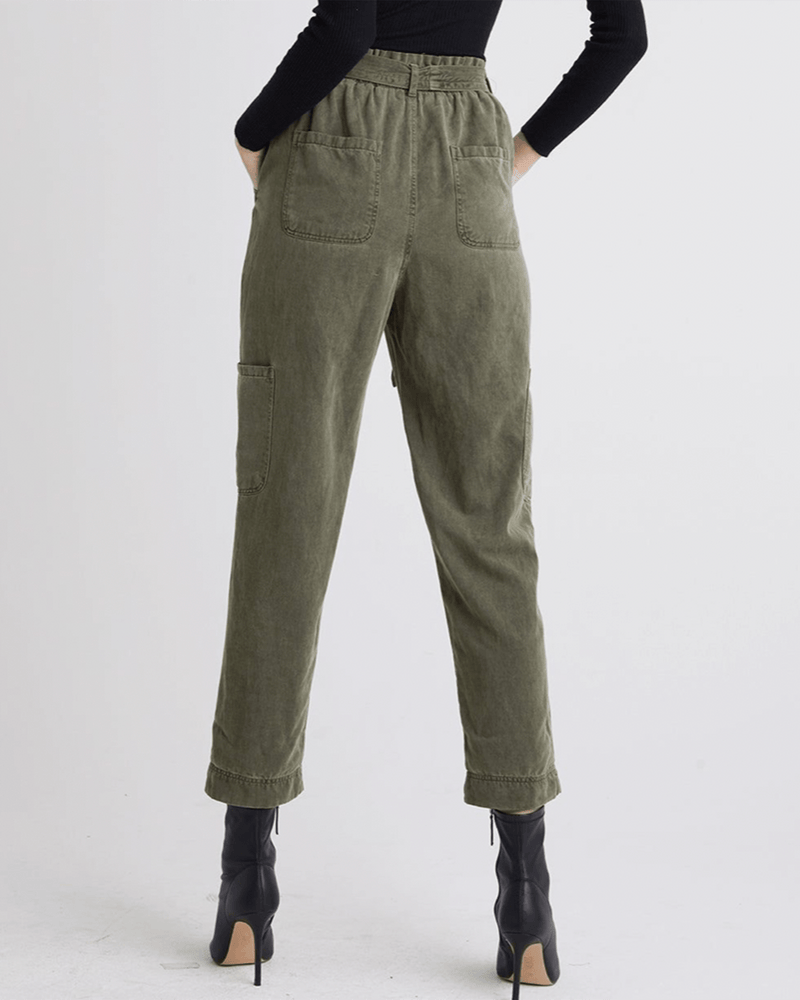 Bella Dahl Clothing Bianca High Waisted Patch Pocket Trouser in Oregano