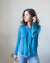 Bella Dahl Clothing Del Mar Two Pkt Button Down in Teal Ocean