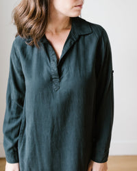 Bella Dahl Clothing L/S A Line Shirtdress in Vintage Black