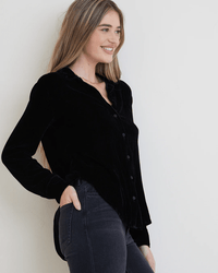 Bella Dahl Clothing Long Sleeve Clean Shirt in Black