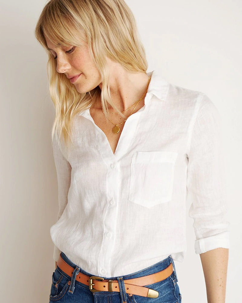 Bella Dahl Clothing Pocket Button Down in White