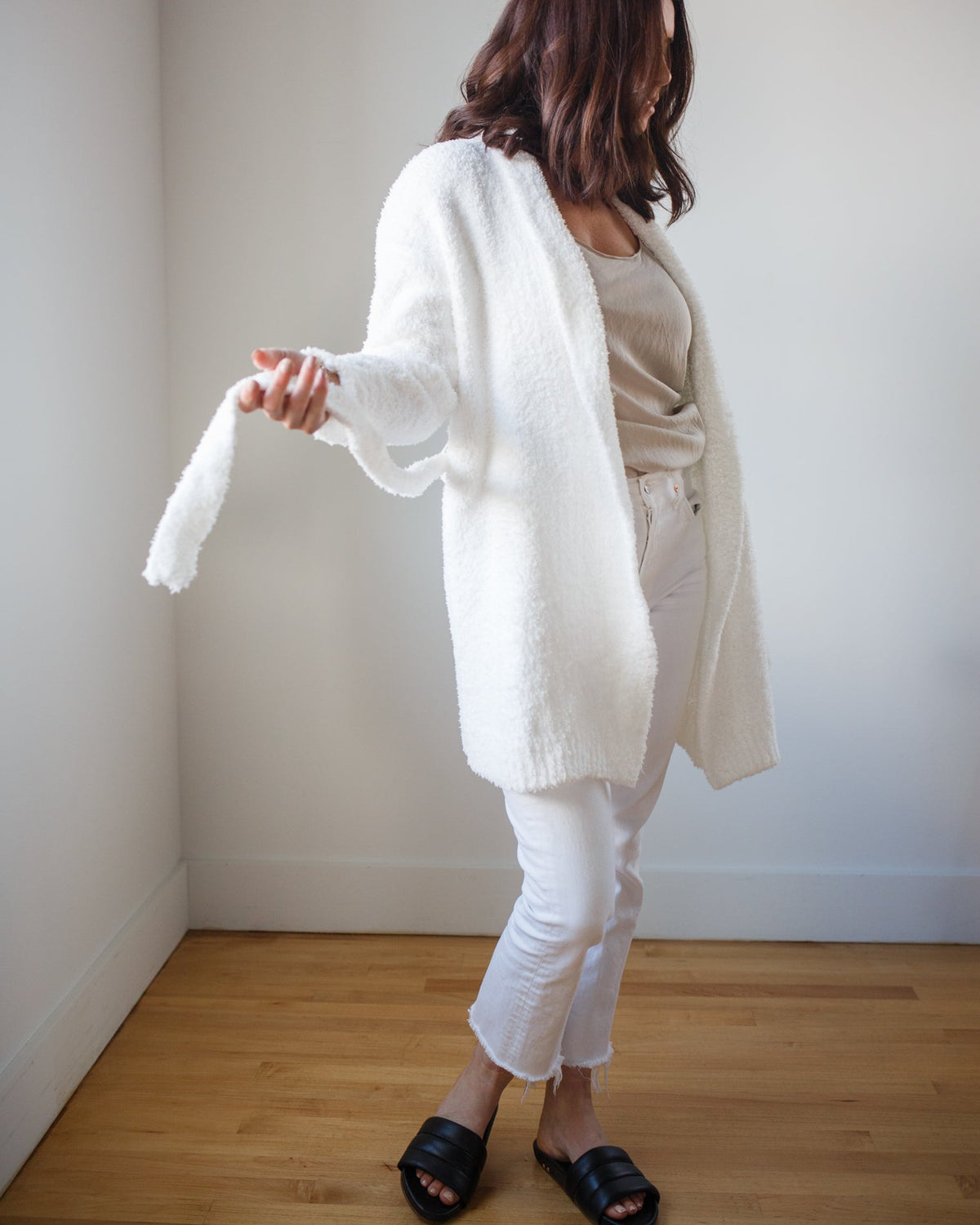 Bella Dahl Clothing Shawl Collar Cardigan in Winter White