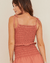 Bella Dahl Clothing Smocked Tie Shoulder Top in Mojave Red