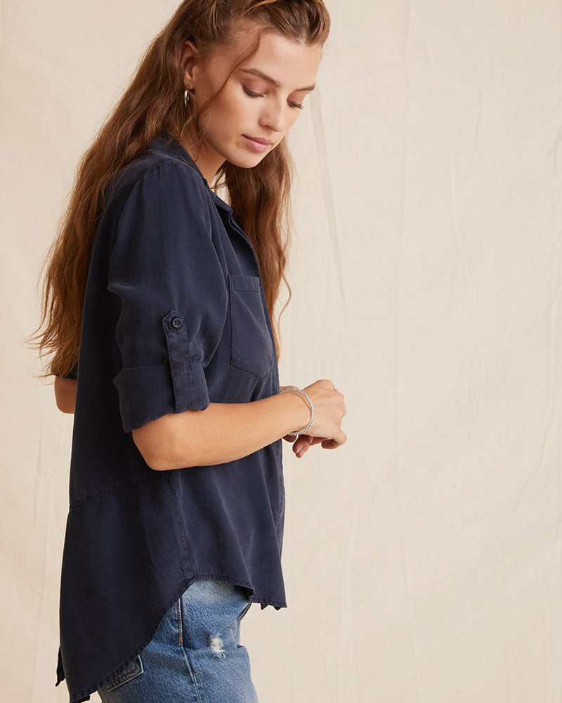 Bella Dahl Clothing Split Back Button Down in Endless Sea
