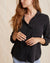 Bella Dahl Clothing Two Pocket Classic Button Up in Vintage Black