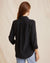 Bella Dahl Clothing Two Pocket Classic Button Up in Vintage Black