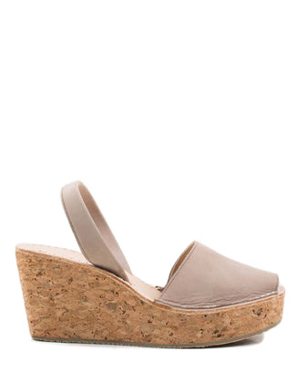 Calaxini Shoes Platform Wedge in Topo Nubuck