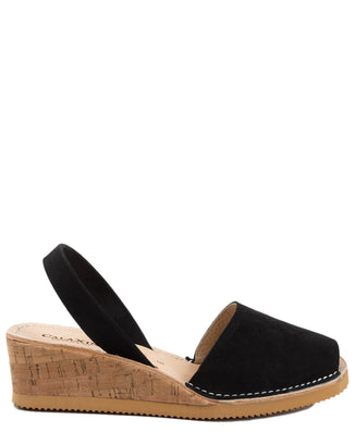 Wedge Sandal in Black