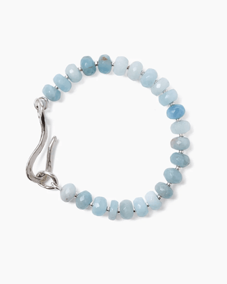 Chan Luu Jewelry Silver / Aquamarine Aquamarine Unity Bracelet