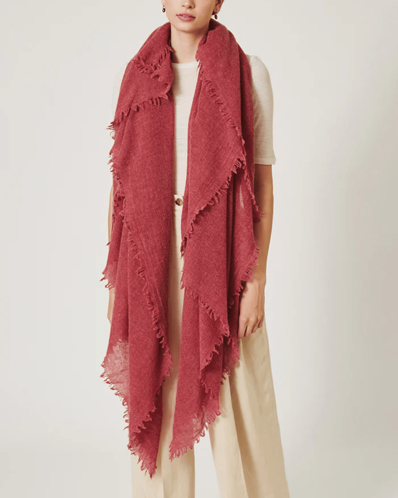 Chan Luu Accessories Ruby Wine Cashmere Scarf in Ruby Wine