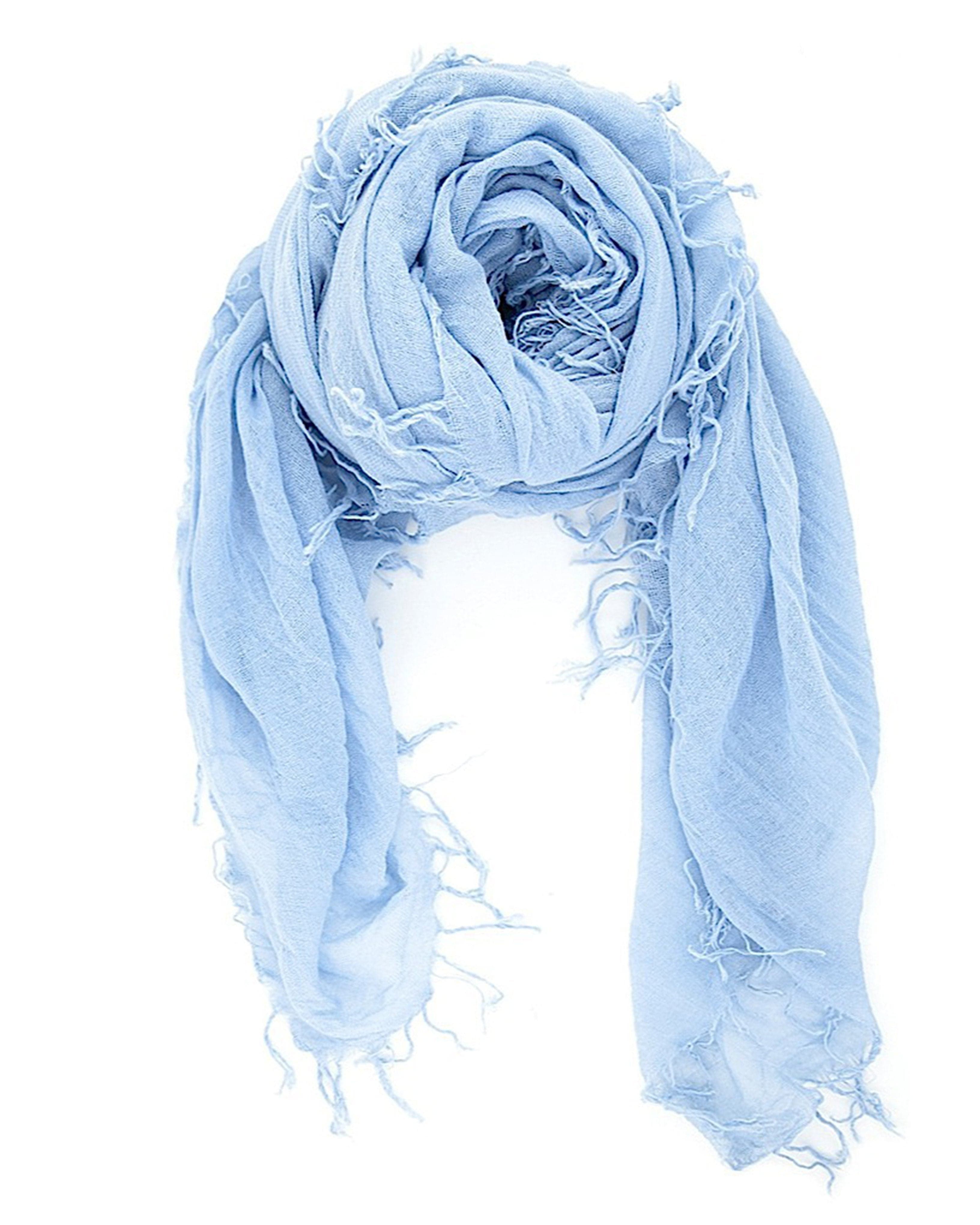 Cashmere & Silk Scarf in Cashmere Blue