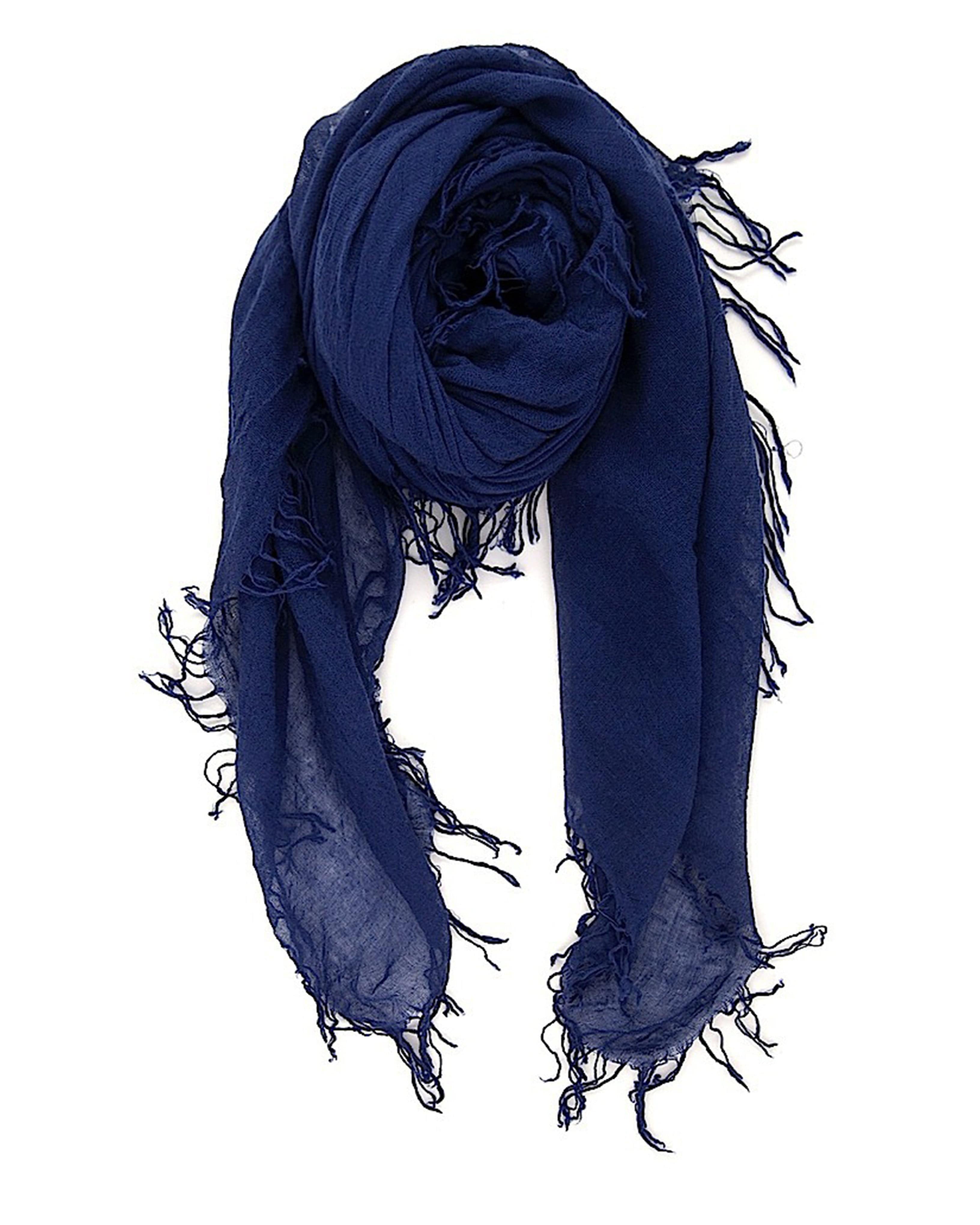 Cashmere & Silk Scarf in Medieval Blue