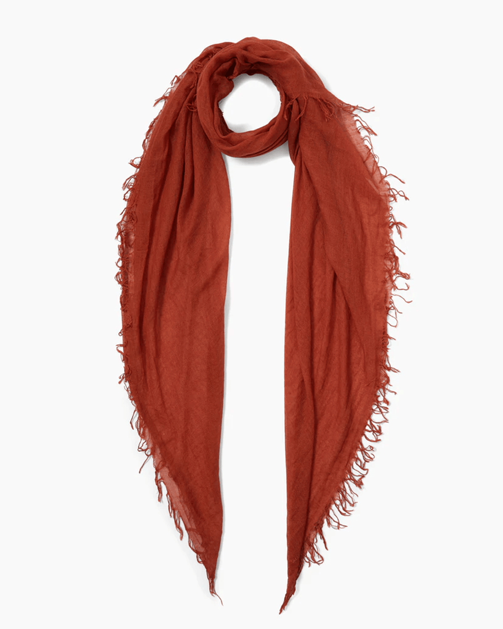 Foulard En Soie 100% Rouge - Marque Char Lotte, Environ 46 G, Style élégant, Occasion En Bon état
