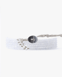 Chan Luu Jewelry Blue Lace Agate/Silver CL Blue Lace Agate & SS Wrap Bracelet