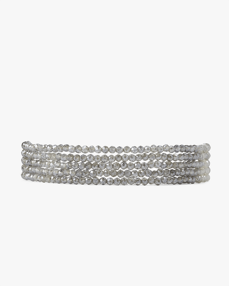 Chan Luu Jewelry Mystic Labradorite/Silver CL Mystic Labradorite & SS Wrap Bracelet