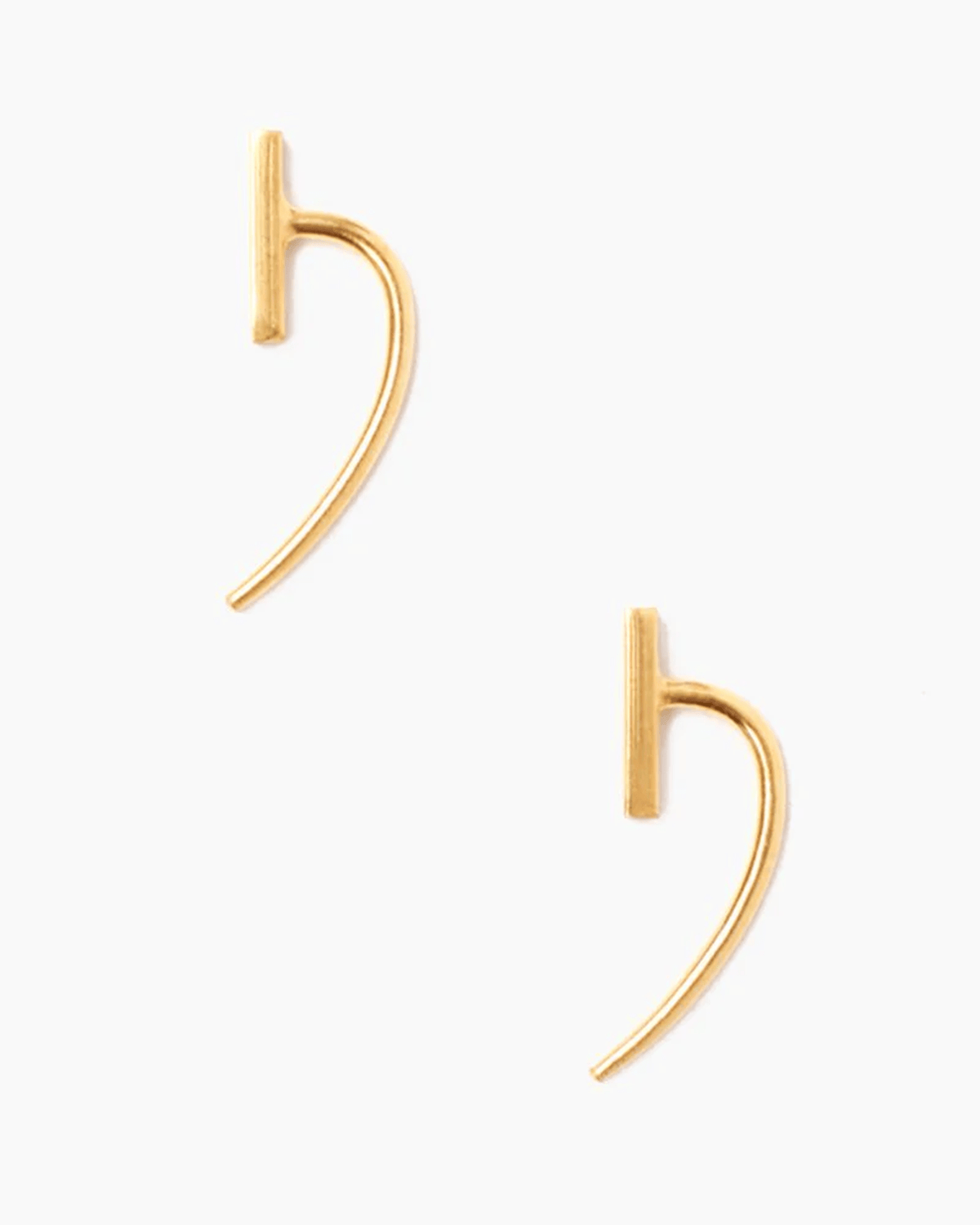 Chan Luu Jewelry Gold Gold Bar and Hook Earrings
