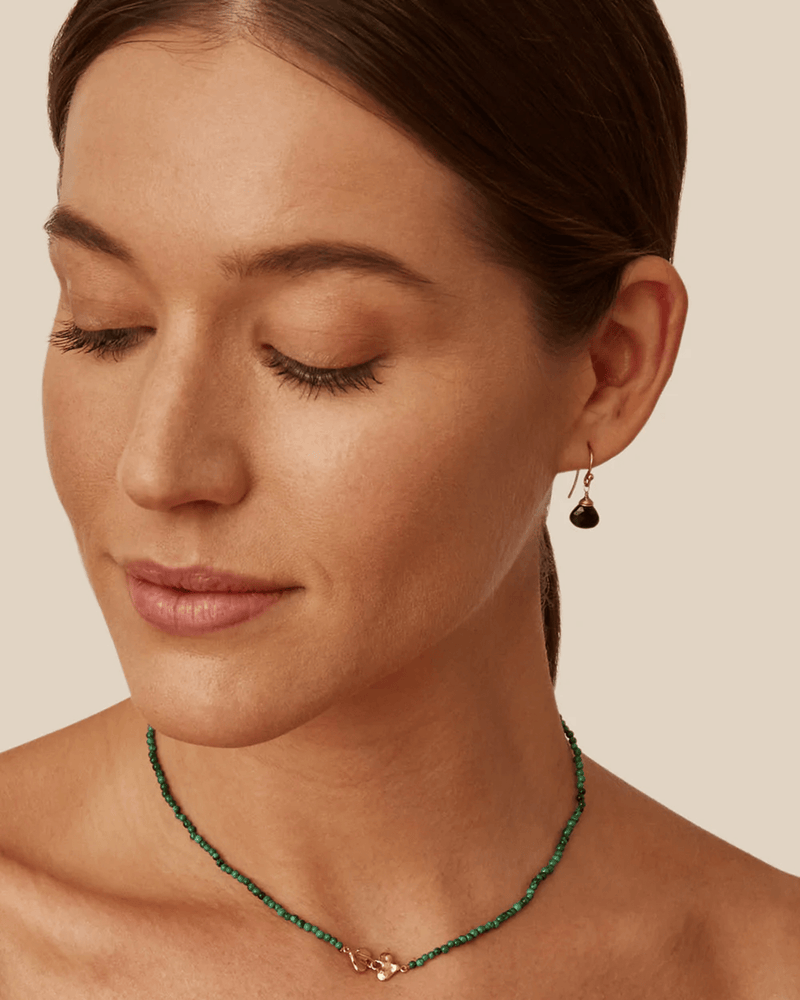 Chan Luu Jewelry Gold / Malachite Malachite Beaded Merida Necklace