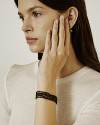 Chan Luu Jewelry Mystic Black/Silver Naked Wrap Bracelet in Mystic Black w/ SS