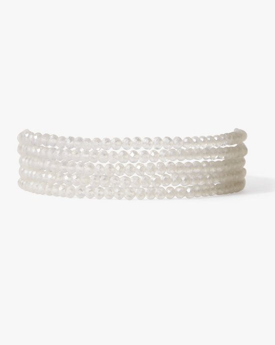 Chan Luu Jewelry Mystic Clear Quartz/Silver Naked Wrap Bracelet in Mystic Clear Quartz w/ SS
