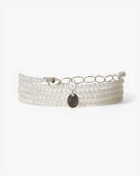 Chan Luu Jewelry Mystic Clear Quartz/Silver Naked Wrap Bracelet in Mystic Clear Quartz w/ SS