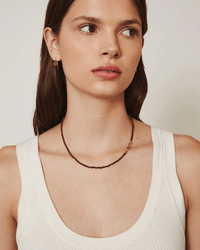 Chan Luu Jewelry Garnet Mix/Gold Petite Odyssey Necklace in Garnet w/ Gold