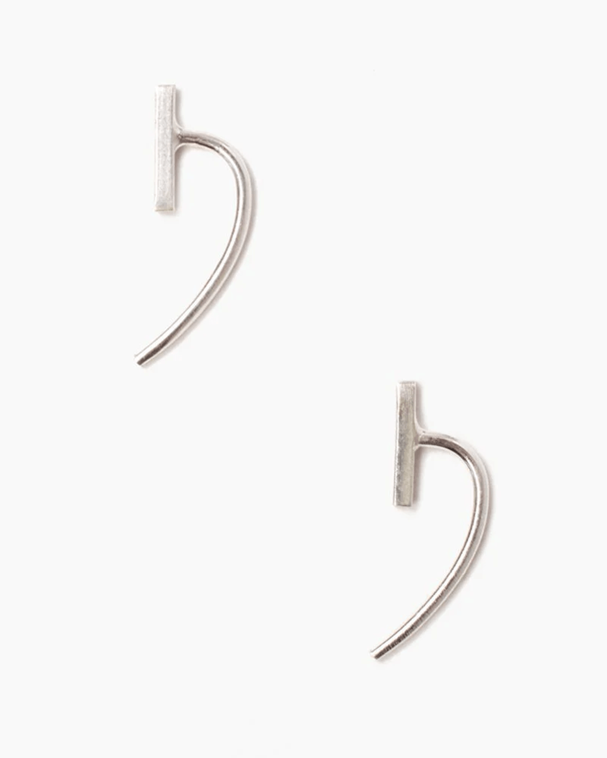 Chan Luu Jewelry Silver Silver Gold Bar and Hook Earrings