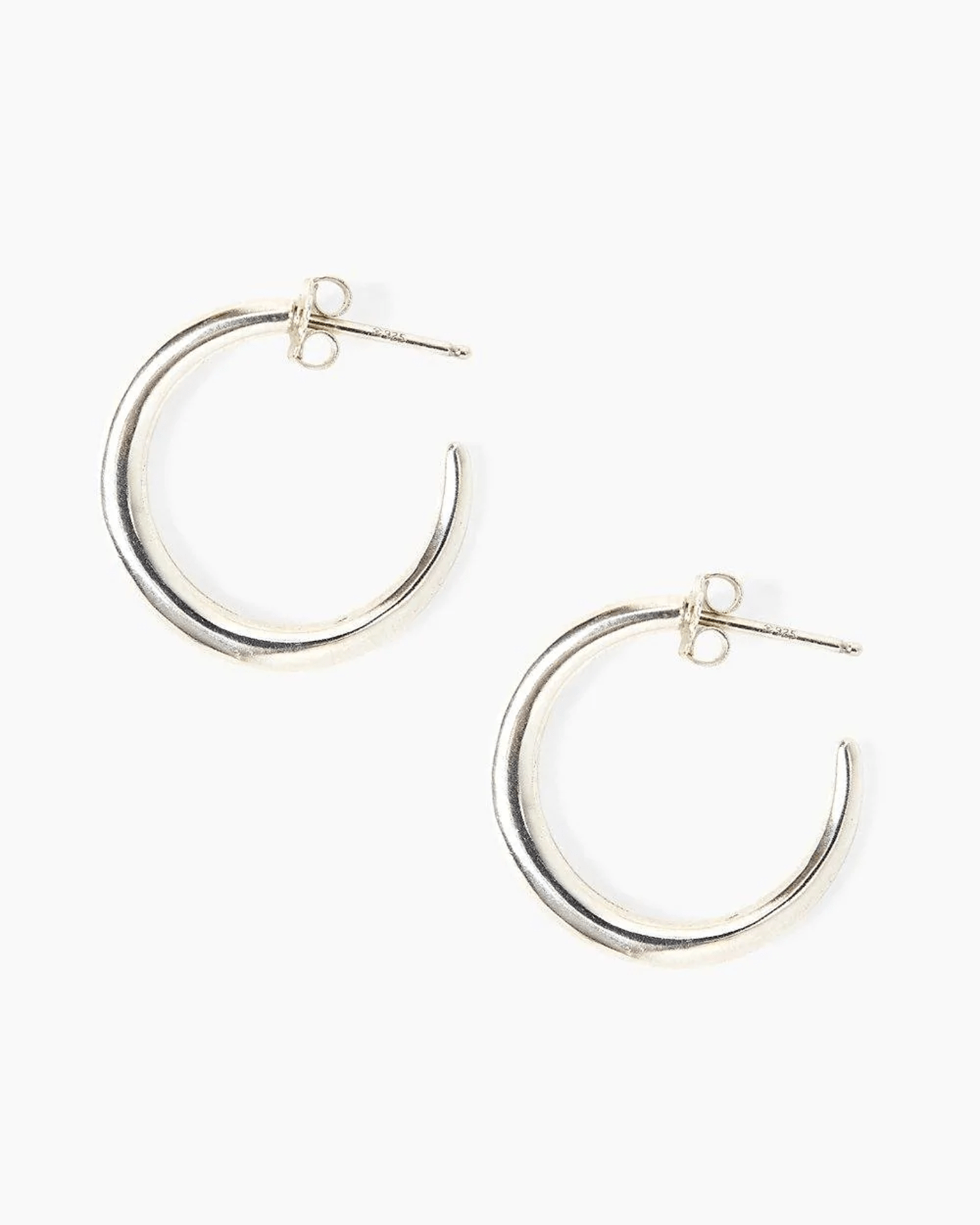 infinity hoop earrings { gold + silver }