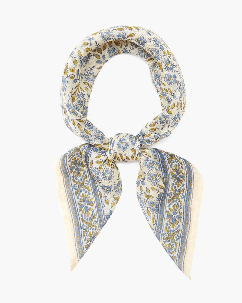 Chan Luu Accessories Seed Pearl Vintage Floral Bandana in Seed Pearl