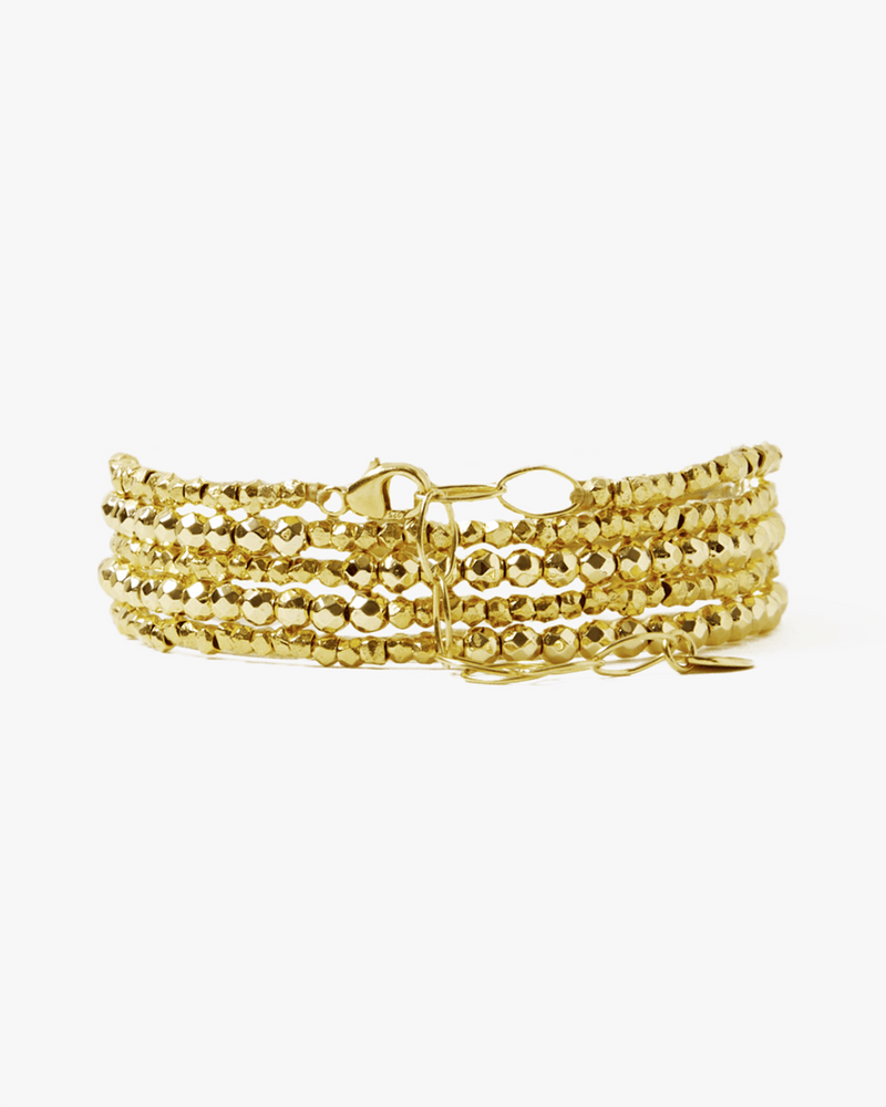 Chan Luu Jewelry Yellow Gold Yellow Gold Plated 32 in Wrap Bracelet