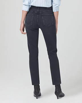 Citizens of Humanity Denim Charlotte High Rise Straight in Black Ink