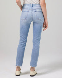 Citizens of Humanity Denim Ella Mid Rise Slim Crop in Carmine