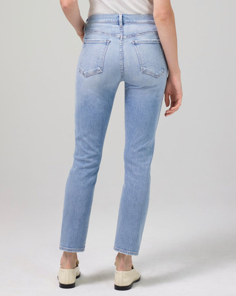 Citizens of Humanity Denim Ella Mid Rise Slim Crop in Carmine