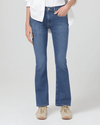 Citizens of Humanity Denim Emannuelle Low Rise Boot in Highball