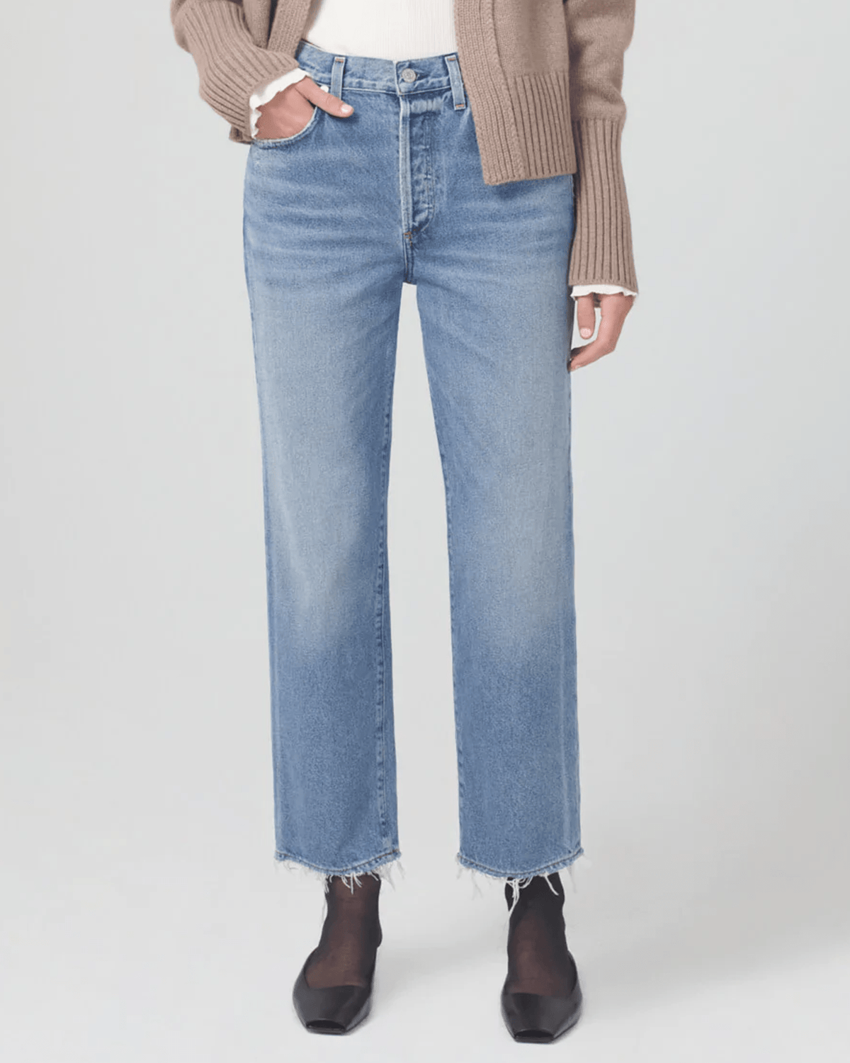 Citizens of Humanity Denim Emery Crop Relaxed Straight in Crescent