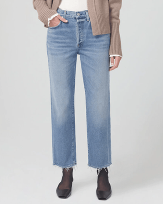 Citizens of Humanity Denim Emery Crop Relaxed Straight in Crescent