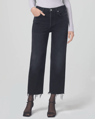 Citizens of Humanity Denim Florence Wide Leg Straight in Stormy