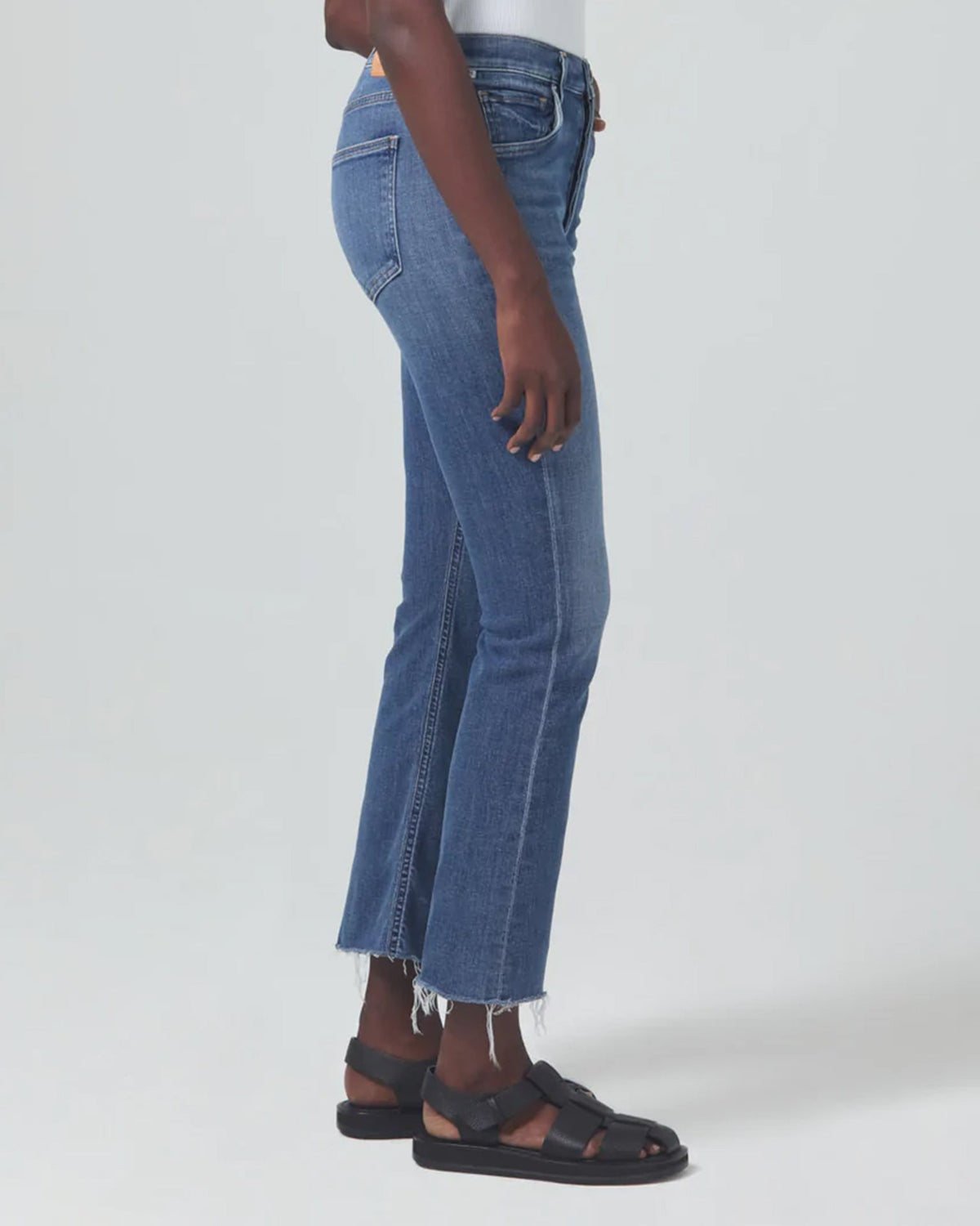 Citizens of Humanity Denim Isola Cropped Boot in Lawless