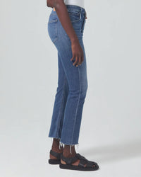 Citizens of Humanity Denim Isola Cropped Boot in Lawless