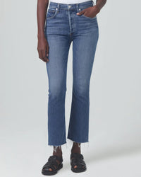 Citizens of Humanity Denim Isola Cropped Boot in Lawless