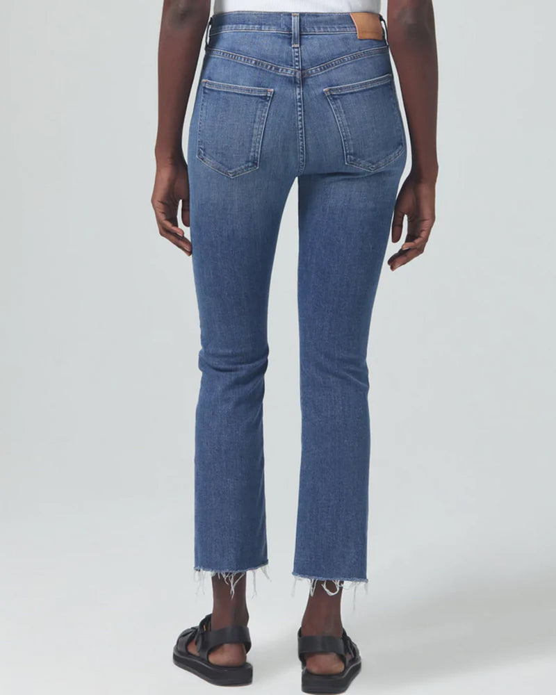 Citizens of Humanity Denim Isola Cropped Boot in Lawless